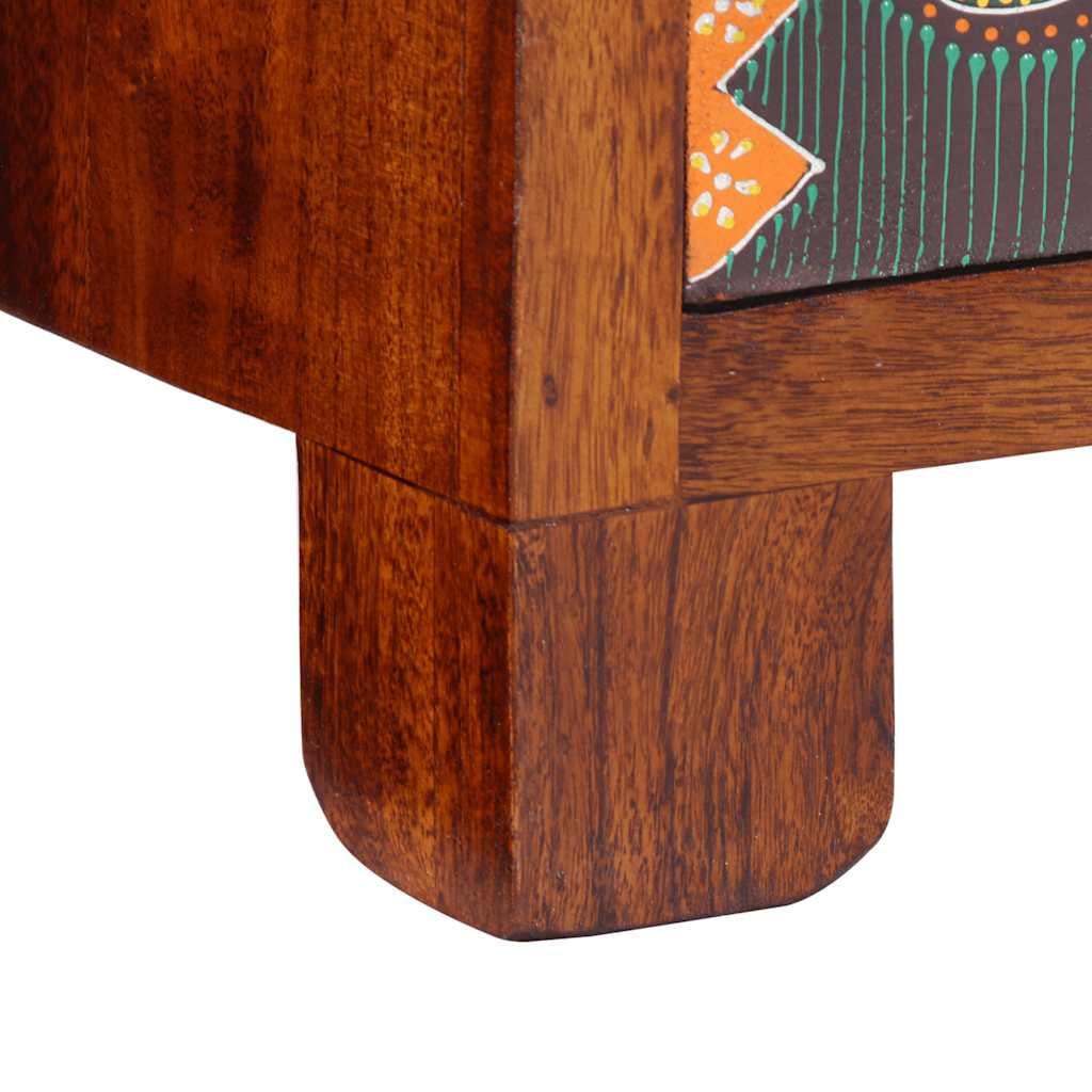 Mesita de Noche de Madera Maciza de Acacia, 40x40x60 cm, Estilo Natural – vidaXL