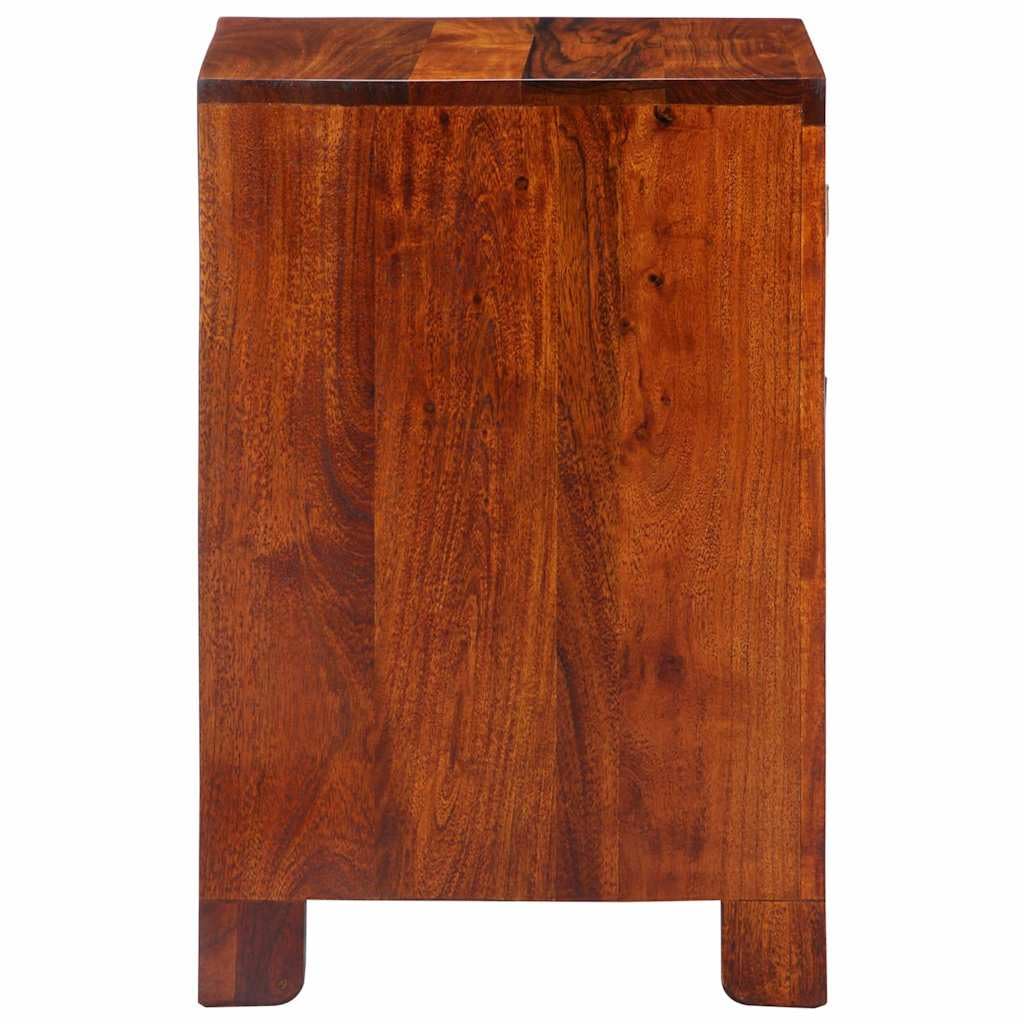 Mesita de Noche de Madera Maciza de Acacia, 40x40x60 cm, Estilo Natural – vidaXL